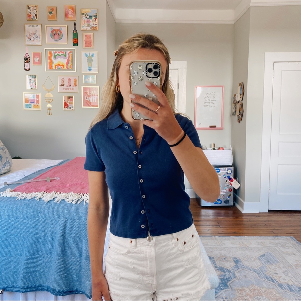 Brandy Melville Caroline Top Blue